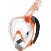 imageCressi Adult Snorkeling FullFace Snorkel Mask ampamp Adjustable Fins Kit  Wide Clear View AntiFog System  Easy Breathing  Short Fins  Ideal for Traveling  Duke ampamp Bonete designed in ItalyClearOrange