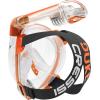imageCressi Adult Snorkeling FullFace Snorkel Mask ampamp Adjustable Fins Kit  Wide Clear View AntiFog System  Easy Breathing  Short Fins  Ideal for Traveling  Duke ampamp Bonete designed in ItalyClearOrange