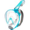 imageCressi Adult Snorkeling FullFace Snorkel Mask ampamp Adjustable Fins Kit  Wide Clear View AntiFog System  Easy Breathing  Short Fins  Ideal for Traveling  Duke ampamp Bonete designed in ItalyClearTranslucent Aquamarine