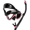 imageCressi Adult Snorkeling Kit Mask  Snorkel Dual Lens Mask Made of Soft Silicone Perfect Seal Ranger ampamp TaoBlackPink