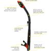 imageCressi Adult Snorkeling Kit Mask  Snorkel Dual Lens Mask Made of Soft Silicone Perfect Seal Ranger ampamp TaoBlackRed