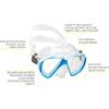 imageCressi Adult Snorkeling Kit Mask  Snorkel Dual Lens Mask Made of Soft Silicone Perfect Seal Ranger ampamp TaoClearBlue