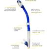 imageCressi Adult Snorkeling Kit Mask  Snorkel Dual Lens Mask Made of Soft Silicone Perfect Seal Ranger ampamp TaoClearCobaltWhite