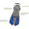imageCressi Adult Snorkeling Set Mask Snorkel Adjustable Fins Ideal for Travel  Lightweight Colorful Equipment  Bonete SetGreyBlue