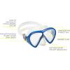 imageCressi Adult Snorkeling Set Mask Snorkel Adjustable Fins Ideal for Travel  Lightweight Colorful Equipment  Bonete SetGreyBlue