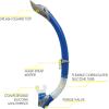 imageCressi Adult Snorkeling Set Mask Snorkel Adjustable Fins Ideal for Travel  Lightweight Colorful Equipment  Bonete SetGreyBlue