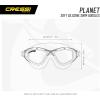 imageCressi Adult Swim Goggles with Long Lasting AntiFog Technology  Planet made in ItalyClearBlackSilver