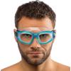 imageCressi Adult Swim Goggles with Tempered Glass Lenses and No Distortion Galileo Made in ItalyClearAquamarine