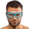 imageCressi Adult Swim Goggles with Tempered Glass Lenses and No Distortion Galileo Made in ItalyClearBlue