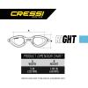 imageCressi Adult Swimming Goggles with Flat Lenses for Natural Vision  Right Made in ItalyBlueBlue