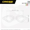 imageCressi Adult Swimming Goggles with Flat Lenses for Natural Vision  Soft Silicone  Fox made in ItalyAquamarine