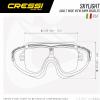 imageCressi Adult Wide View Silicone AntiUV Swimming Mask Skylight Created in ItalyBlackBlackWhite
