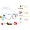imageCressi Adult Wide View Silicone AntiUV Swimming Mask Skylight Created in ItalyClearBlackGrey