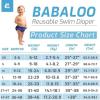 imageCressi Babaloo Swim Diaper Reusable WaterResistant Toddler Size 3T4T 2238 lbs Unisex Cotton Lining 1 PackBlue