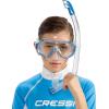 imageCressi Children Wide View Comfortable Snorkeling Set  Ondina ampamp Top Jr made in ItalyClearAquamarine
