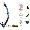 imageCressi Foldable Adult Dry Snorkel for Scuba Diving Snorkeling  Alpha Ultra Dry Made in ItalyBlackSilverClear
