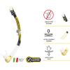 imageCressi Foldable Adult Dry Snorkel for Scuba Diving Snorkeling  Alpha Ultra Dry Made in ItalyBlueAzureClear