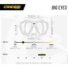 imageCressi High Performance Snorkeling Kit  Adult Diving Mask and Snorkel  Big Eyes ampamp Supernova Dry Designed in ItalyClearCobalt