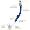 imageCressi High Performance Snorkeling Kit  Adult Diving Mask and Snorkel  Big Eyes ampamp Supernova Dry Designed in ItalyClearCobalt