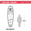 imageCressi Inflatable Stand Up Paddle Board Set  Pump Paddle Backpack included  Double Wall Construction  Different Sizes  Up to 264 lb Load  Element Designed in Italy by Cressi