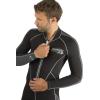 imageCressi Mens Full Front Zip Wetsuit for Swimming Snorkeling Scuba Diving  Lido Long Designed in ItalyBlackGrey