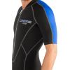 imageCressi Mens Full Front Zip Wetsuit for Swimming Snorkeling Scuba Diving  Lido Short Designed in ItalyBlackBlue