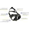 imageCressi Scuba Diving Masks with Inclined Tear Drop Lenses for More Downward Visibility  Air and Eyes Evolution Made in ItalyBlackBlack