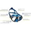 imageCressi Scuba Diving Masks with Inclined Tear Drop Lenses for More Downward Visibility  Air and Eyes Evolution Made in ItalyBlue