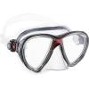 imageCressi Scuba Diving Masks with Inclined Tear Drop Lenses for More Downward Visibility  Air and Eyes Evolution Made in ItalyClearRed