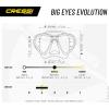 imageCressi Scuba Diving Masks with Inclined Tear Drop Lenses for More Downward Visibility  Air and Eyes Evolution Made in ItalyClearRed