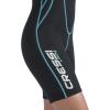imageCressi Shorty Ladies Wetsuit for Water Activities  Tortuga 25mm Premium NeopreneBlackAquamarine