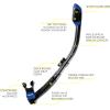 imageCressi Single Lens Frameless Scuba Mask ampamp Dry Snorkel for Snorkeling Scuba Diving FDual ampamp Supernova Dry Designed in ItalyBlackBlue