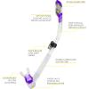 imageCressi Single Lens Frameless Scuba Mask ampamp Dry Snorkel for Snorkeling Scuba Diving FDual ampamp Supernova Dry Designed in ItalyClearPurple