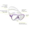 imageCressi Snorkeling Silicone Set mask ampamp Dry Snorkel for Kids Aged 5 to 15 Year Old  Ocean Junior Designed in ItalyLilacWhite