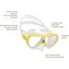 imageCressi Snorkeling Silicone Set mask ampamp Dry Snorkel for Kids Aged 5 to 15 Year Old  Ocean Junior Designed in ItalyYellowWhite