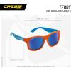 imageCressi Teddy Kids Cool Sporty Sunglasses AntiUV Polarized Lenses from 3 to 5 years designed in ItalyFishes  Blue Mirrored Lenses