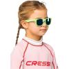 imageCressi Teddy Kids Cool Sporty Sunglasses AntiUV Polarized Lenses from 3 to 5 years designed in ItalyGreen  Green Mirrored Lenses
