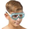 imageCressi Wide View Swim Mask for Kids 7 to 15 Years Old Adult Narrow Faces  King Baloo Made in ItalyAquamarineWhite