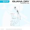 imageCressi Youth Dry Snorkel  Light and Comfortable  with Splash Guard Top Valve and Silicone Mouthpiece  for Children Ages 5 to 15  Iguana DryBlueWhite