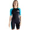 imageCressi 2 mm Short Sleeve Womens Neoprene Wetsuit for Swimming Snorkeling and Water Sports  Tiburon Lady  Designed in Italy by CressiBlackAquamarine