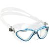 imageCressi Adult Swim Goggles with Long Lasting AntiFog Technology  Planet made in ItalyClearWhiteBlue