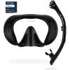 imageCressi Adult Wide View Single Lens Comfortable Snorkeling Mask ampamp Dry Snorkel  Musa ampamp Scilla Made in ItalyBlack