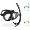imageCressi Matrix  Matrix Mask or Combo Set Mask  Snorkel Gamma for Diving and Snorkelling One Size UnisexBlack  Black