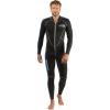 imageCressi Mens Full Front Zip Wetsuit for Swimming Snorkeling Scuba Diving  Lido Long Designed in ItalyBlackBlue