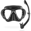 imageCressi Premium Quality Snorkeling Adult Set  Big Eyes Evolution ampamp Alpha Ultra Dry made in ItalyBlackBlack