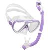 imageCressi Snorkeling Silicone Set mask ampamp Dry Snorkel for Kids Aged 5 to 15 Year Old  Ocean Junior Designed in ItalyLilacWhite