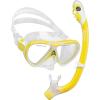 imageCressi Snorkeling Silicone Set mask ampamp Dry Snorkel for Kids Aged 5 to 15 Year Old  Ocean Junior Designed in ItalyYellowWhite