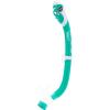 imageCressi Youth Dry Snorkel  Light and Comfortable  with Splash Guard Top Valve and Silicone Mouthpiece  for Children Ages 5 to 15  Iguana DryAqua GreenBlue White