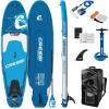 imageInflatable Stand Up Paddle Board Set  Pump Paddle Backpack Included  Double Chamber Construction  10 2quot Fluid Designed in Italy by Cressi