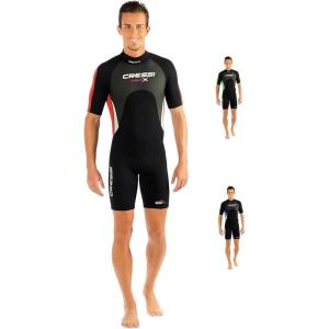 imageAdult Neoprene Shorty Wetsuit for Snorkeling Scuba Diving  Med X Designed in Italy by CressiBlackRed